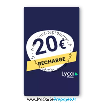 lycamobile recharge France,lyca France recharge online,lyca recharge 20 €,recharge lycamobile 20 euros code,lyca mobile 20 €