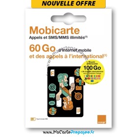 acheter mobicarte orange, mobicarte orange, nouvelle carte sim prépayée orange bureau de tabac,welcome pack orange mobicarte zen
