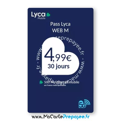 Lyca PASS Internet M en ligne | 4,99€