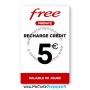 Recharge Free Prépayé 5€ Classique | Crédit de communication