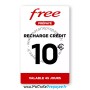 Recharge Free Prépayé 10€ Classique | Crédit de communication