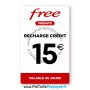 Recharge Free Prépayé 15€ Classique | Crédit de communication