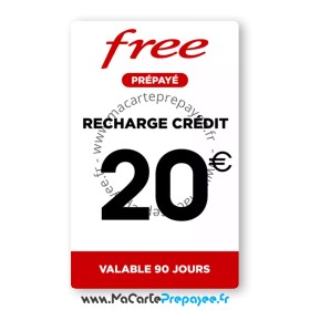 Recharge Free Prépayé 20€ Classique | Crédit de communication