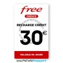 Recharge Free Prépayé 30€ Classique | Crédit de communication
