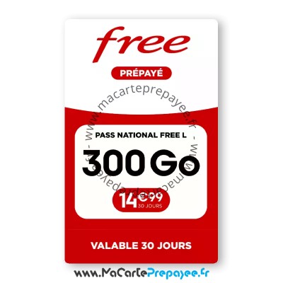 PASS Free National L | 300Go illimité | Appels internationaux | ROAMING