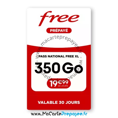PASS Free National XL | 350Go illimité | Appels internationaux | ROAMING