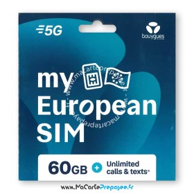 my european sim card, carte sim europe prépayée, carte prépayée europe internet, carte prépayée bouygues étranger