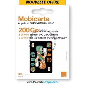 acheter mobicarte orange, mobicarte orange, nouvelle carte sim prépayée orange bureau de tabac,welcome pack orange mobicarte zen