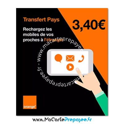 ticket rechargement kinouli, recharge kinouli, recharge orange transfert pays, transfert pays kinouli 3€40