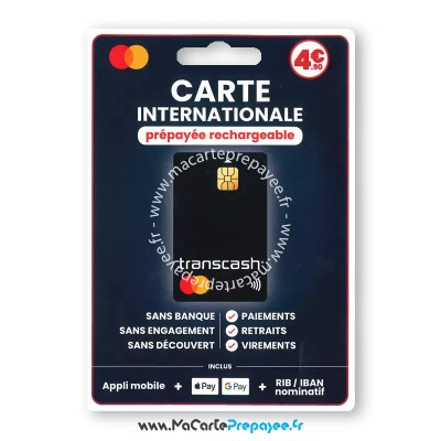 acheter carte prépayée Transcash,carte prépayée avec RIB,carte bancaire pour ado,carte prépayée sans banque,carte Transcash