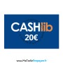 recharge cashlib 20€,acheter code cashlib en ligne,cashlib livraison instantanée,paiement sans carte bancaire