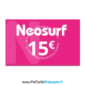 NEOSURF | Code de Paiement Prépayé 15€