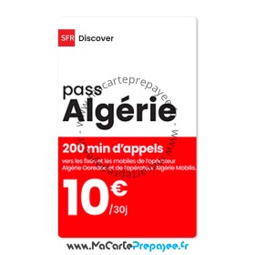 Recharge SFR Discover en ligne | PASS Algérie 10€