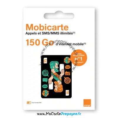 carte sim prépayée orange mobicarte bureau de tabac, mobicarte start