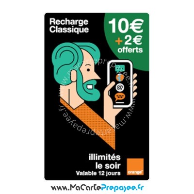 carte mobile prépayée Orange 10€ classique