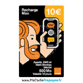 ORANGE MOBICARTE recharge en ligne | 10€ Max