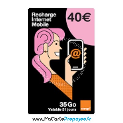 Recharge Orange Internet 40€