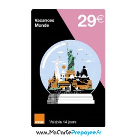 ORANGE MOBICARTE recharge en ligne | 29€ Vacances Monde