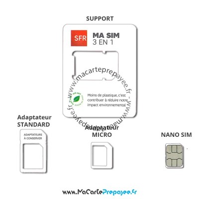Carte SIM Prépayée SFR La Carte 10 euros de crédit inclus