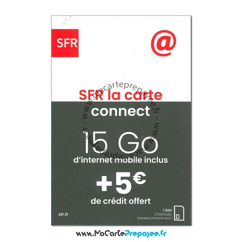 Obtenez 15Go d'Internet avec la Carte SIM Prépayée SFR La Carte Co