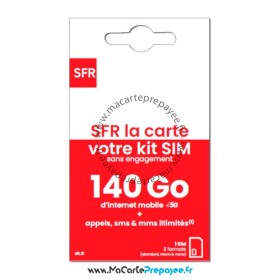 Carte SIM SFR 5G Prépayée | Illimité + 140Go