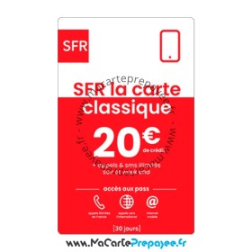 Recharge SFR La Carte en ligne | 20€ Classique