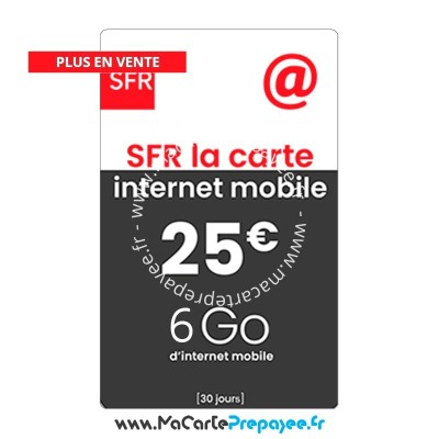 Recharge SFR La Carte en ligne | 25€ Internet