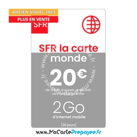 Recharge SFR La Carte en ligne | 20€ Monde