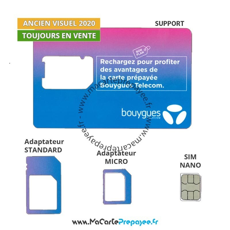 Carte SIM Prépayée BOUYGUES 50 SMS inclus