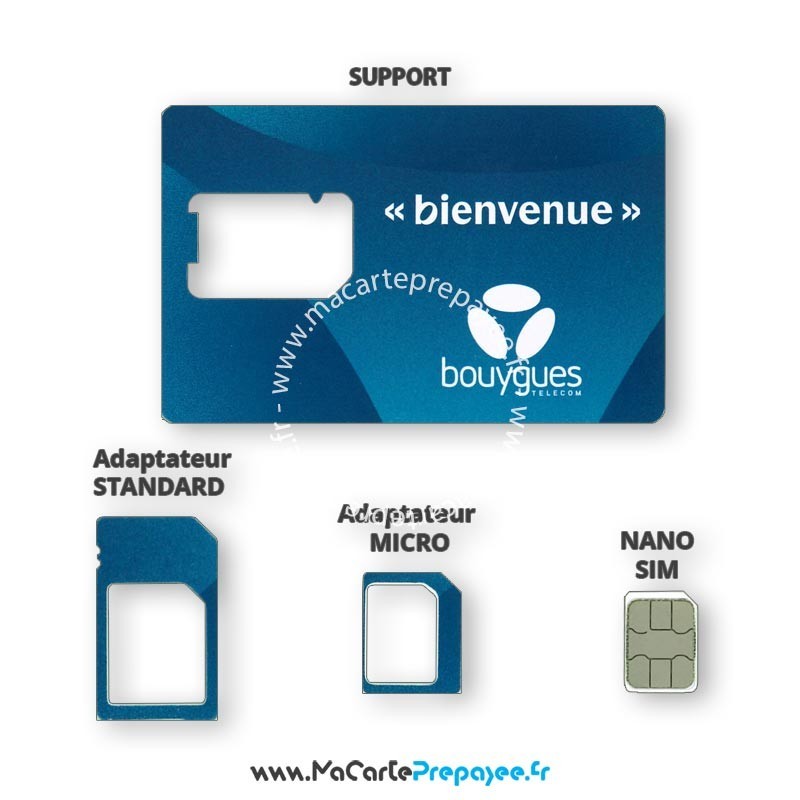 Carte SIM Prépayée BOUYGUES 50 SMS inclus