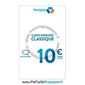 Recharge Bouygues en ligne | 10€ CLASSIQUE