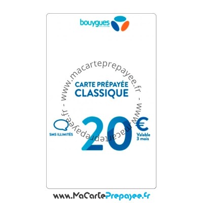 Recharge Bouygues en ligne | 20€ CLASSIQUE