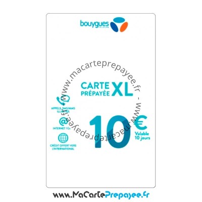 Recharge Bouygues en ligne | 10€ XL