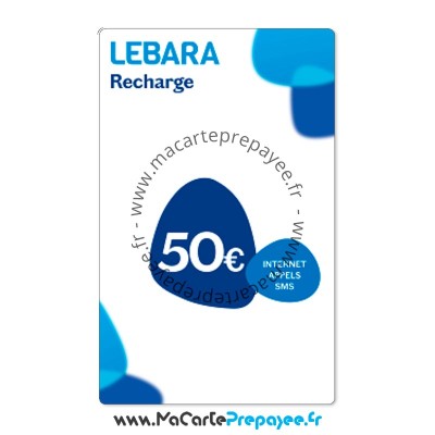 Recharge LEBARA en ligne | 50€ CLASSIQUE