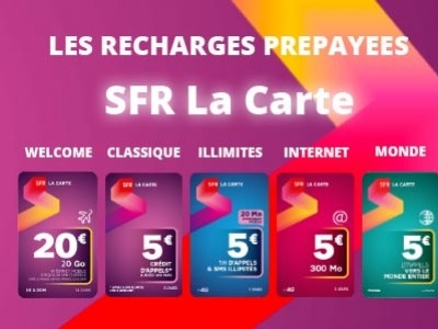 Les recharges prépayées SFR La Carte